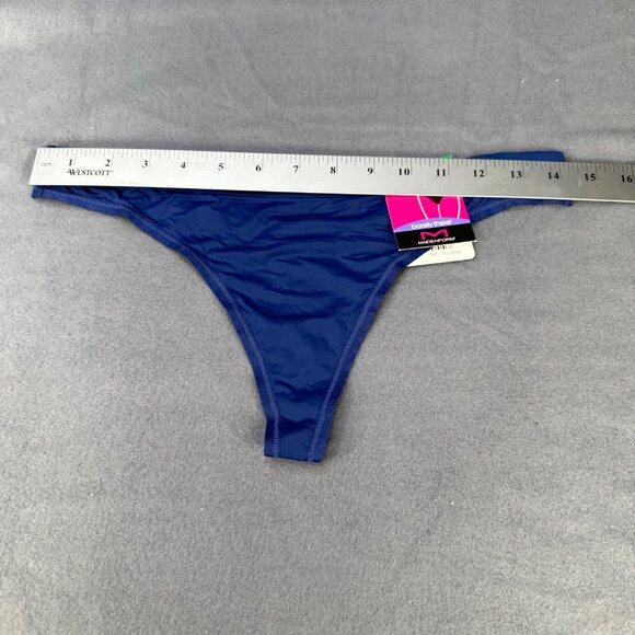 Maidenform Womens Size Large 7 Panty Thong Barely There Invisible Look Blue New - Picture 7 of 9